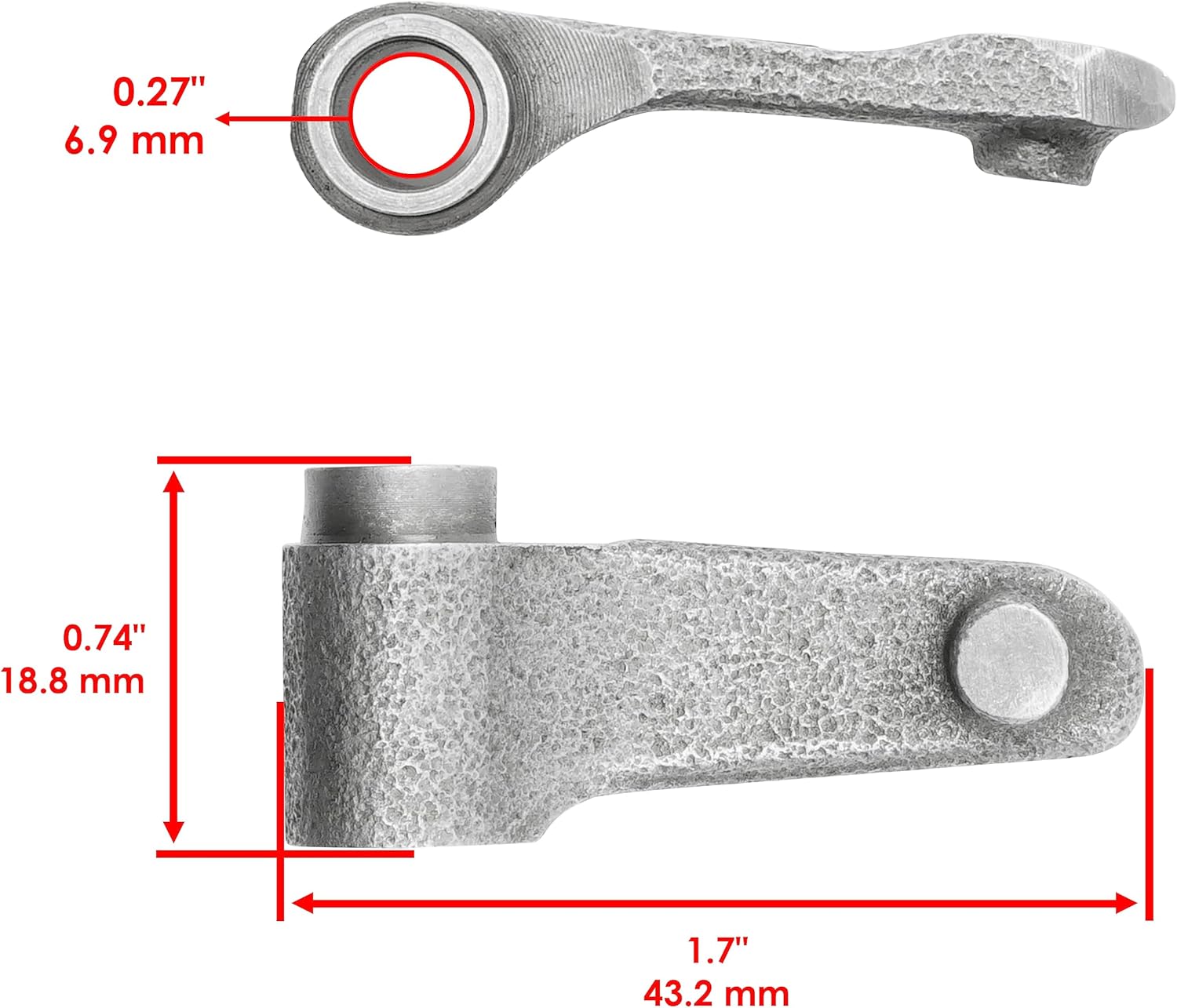 Caltric Exhaust and Intake Valve Rocker Arm Compatible with Honda 14446-KF0-000 14447-KF0-000