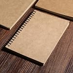 Kraft Paper Unlined Notebooks, 100Pages/50Sheets 6.89x4.92Inch Brown Cover Sketchbook Memo Diary Subject Journal Planner for Travelers Students Office Supplies