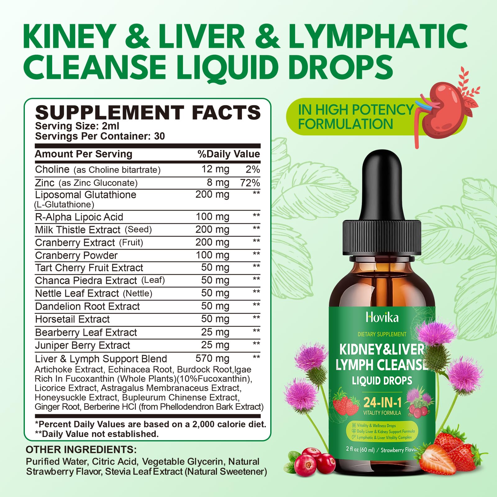 24-in-1 Kidney & Liver, Lymph Support Supplement Drops, 2 FL Oz — Amazon image 8