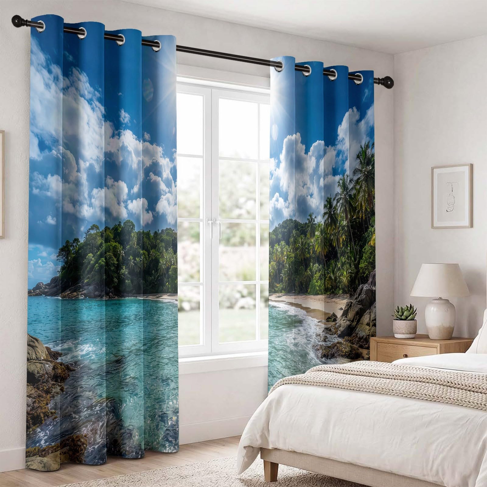 Natura Ocean Dżungla Zasłony zaciemniające 117L X 183H cm