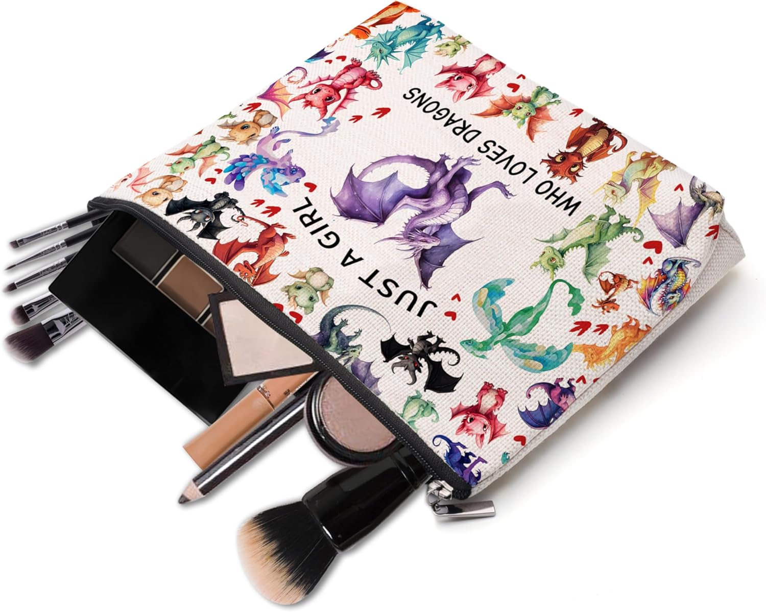 Dragon Gifts for Women Makeup Cosmetic Bag, Birthday Gifts for Dragon Lover Daughter Friend Sister, Who Loves Dragons Zipper Pouch Bag Purse Accessories Party Favors Decorations Stuff - Image 5