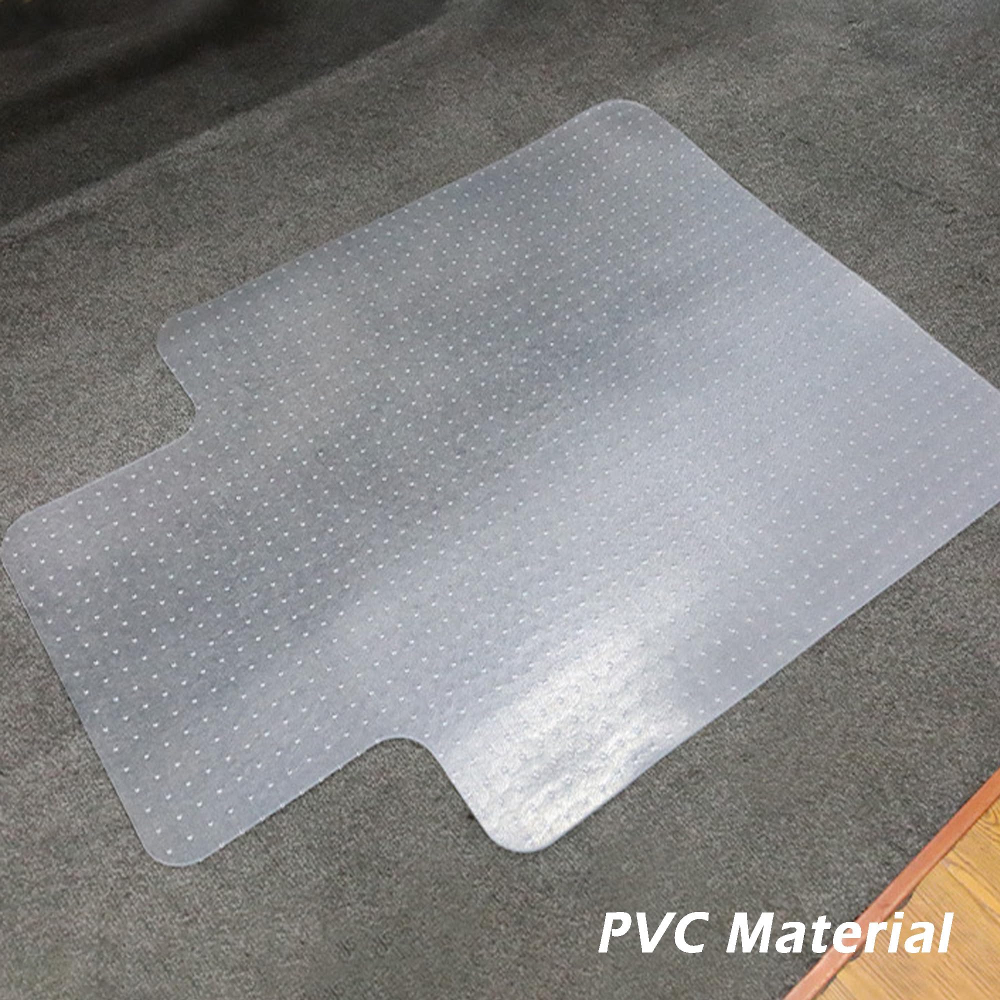 Bodenschutzmatte, Bürostuhlmatte für Teppichböden, Bodenmatte mit rutschfester Noppenlippe, transparente Teppichschutzmatte, Gaming-Stuhlmatte, Stuhlunterlage (90 x 120 cm)