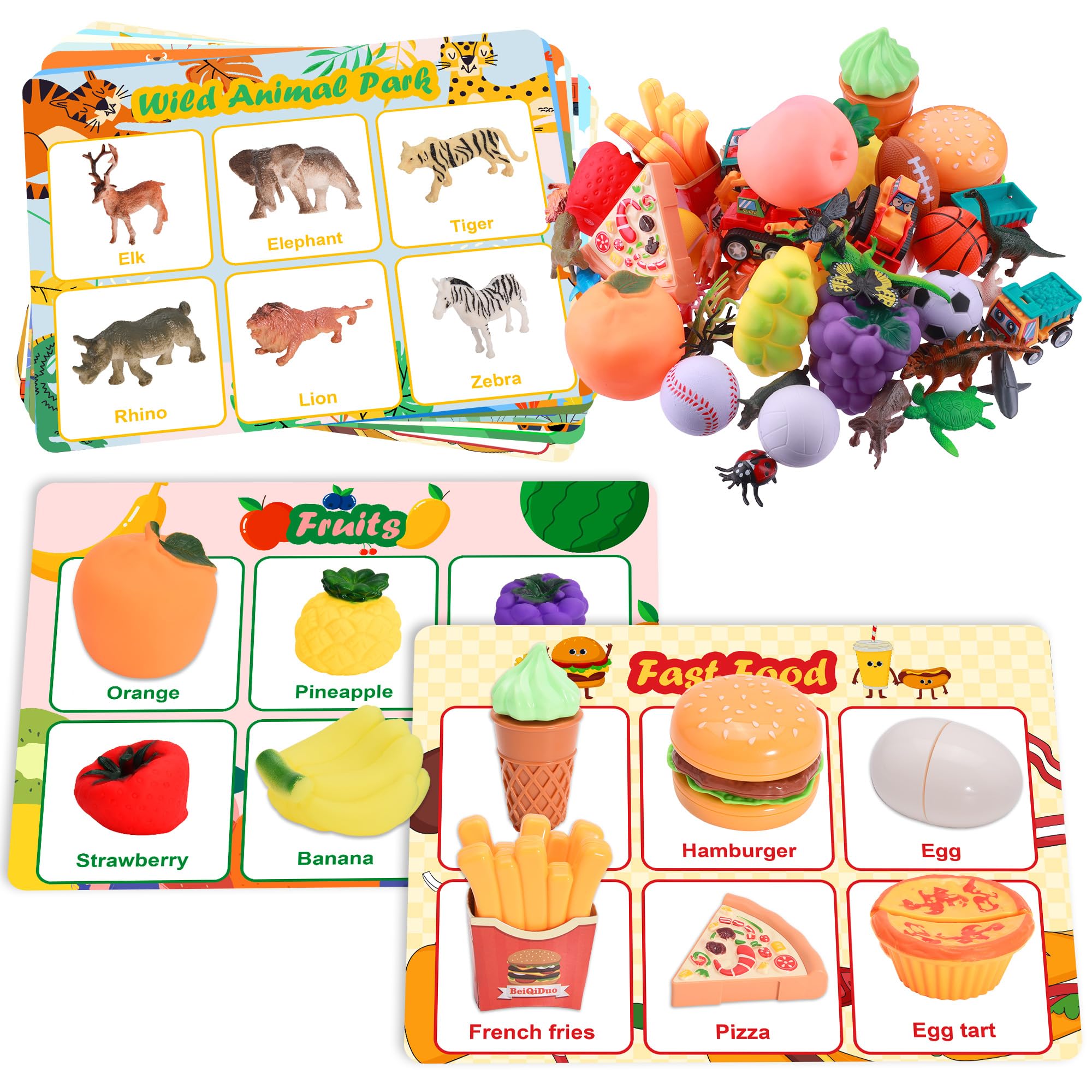 Sorting Toys for Toddlers, Learning Education Toys Montessori, Multiple Theme Playset, Fine Motor Skills Games, Preschool Learning Activities Sensory Toys for 2+ Year Old Kids Boys and Girls