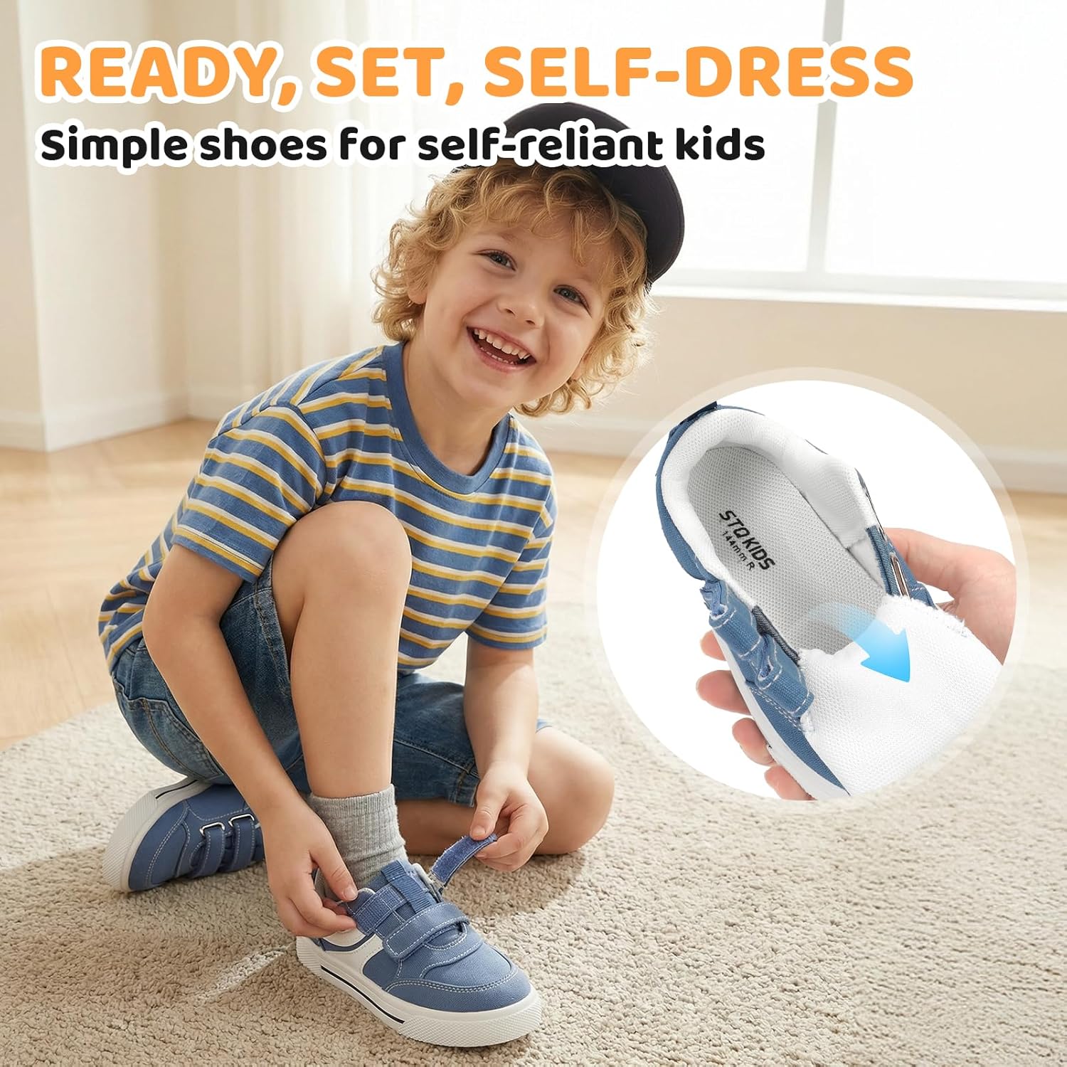 Toddler Classic Retro Wide Toe Box Sneakers Boys Girls Walking Tennis Shoes Comfort First Walking Shoe Activities