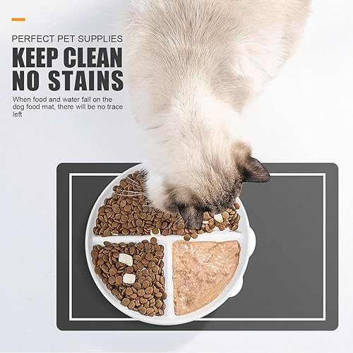 Miniatura 6 de Tapete absorbente de alimentación de mascotas para cuencos de perro, tapete de 12 x 19 pulgadas para comida y agua, tapete de comida para perros