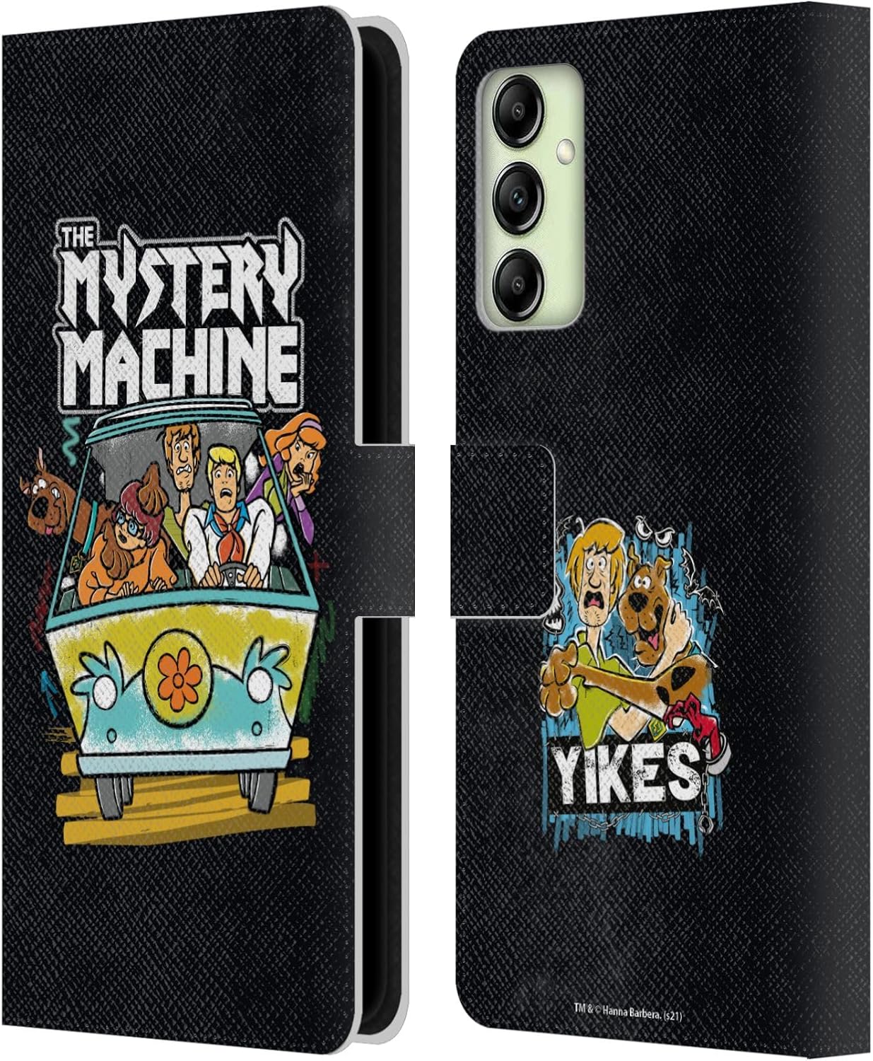 Head Case Designs Officially Licensed Scooby-Doo Meddling Kids Mystery Inc. Leather Wallet Case Compatible with Samsung Galaxy A14 5G