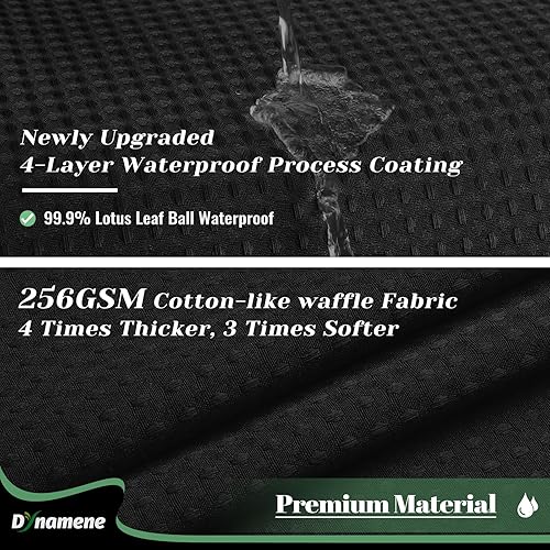 Vista 396 de Dynamene Cortina de ducha larga de tela negra – Cortinas de ducha de tela alta y resistente con textura de gofre, juego de cortina de baño de lujo