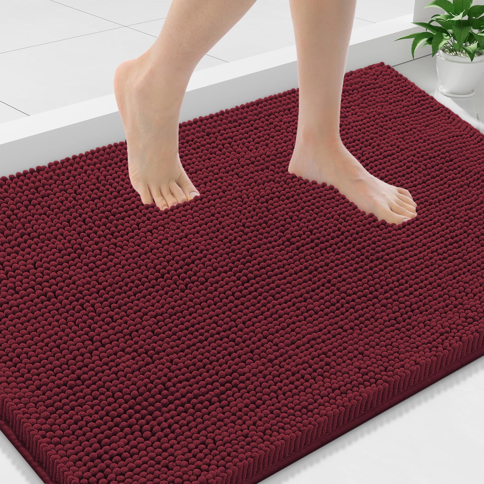 Photo 1 of ***Purple****
Smiry Luxury Chenille Bathroom Rugs 36x24, Extra Soft and Absorbent Shaggy Bath Mat, Machine Washable, Non-Slip Plush Carpet Runner for Tub, Shower, and Floor, Home Decor Accessories,