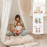 Vista 2 de Libeder Organizador de bolsas de almacenamiento de malla para colgar y ahorrar espacio, organizador de almacenamiento plegable con 3 compartimentos