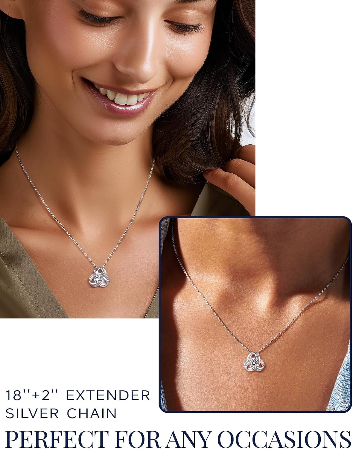 MomentWish Heart Necklace for Women, 1 Carat Simulated Moissanite Necklace for Her 925 Sterling Silver Halo Pendant Anniversary Valentine's Day Birthday Gifts for Mom Wife Girlfriend-Heart