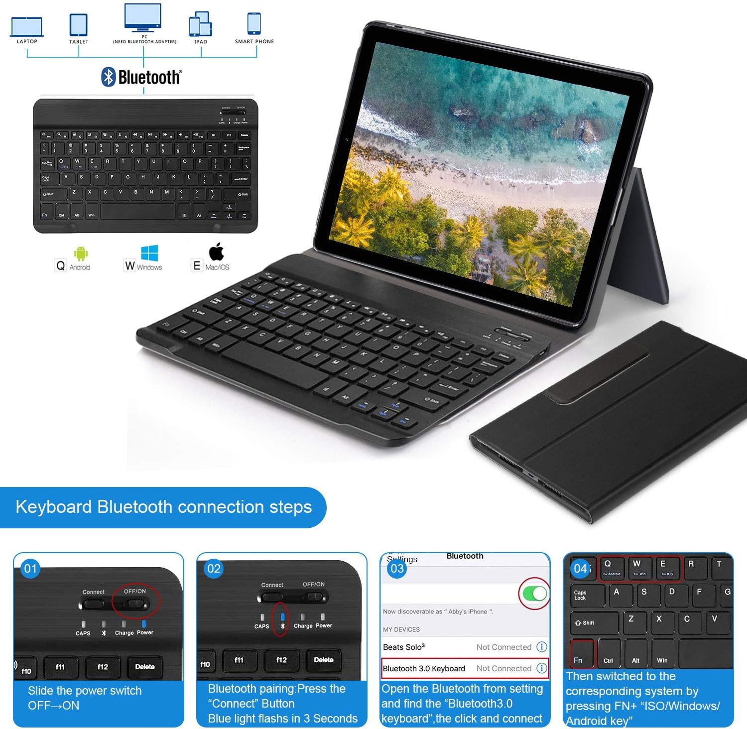 Super Cheap 🛒 Tablet 10 Inch 4G LTE, 4GB RAM + 64GB ROM Android 10 Quad Core Processor,Dual Camera Dual SIM Card Slots Unlocked, 1080p Full HD Touch,8000mAh,WiFi,2 in 1 Tablets, Tablet with Keyboard and Mouse