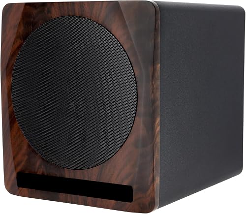 Rockville APM10D subwoofer, dark wood