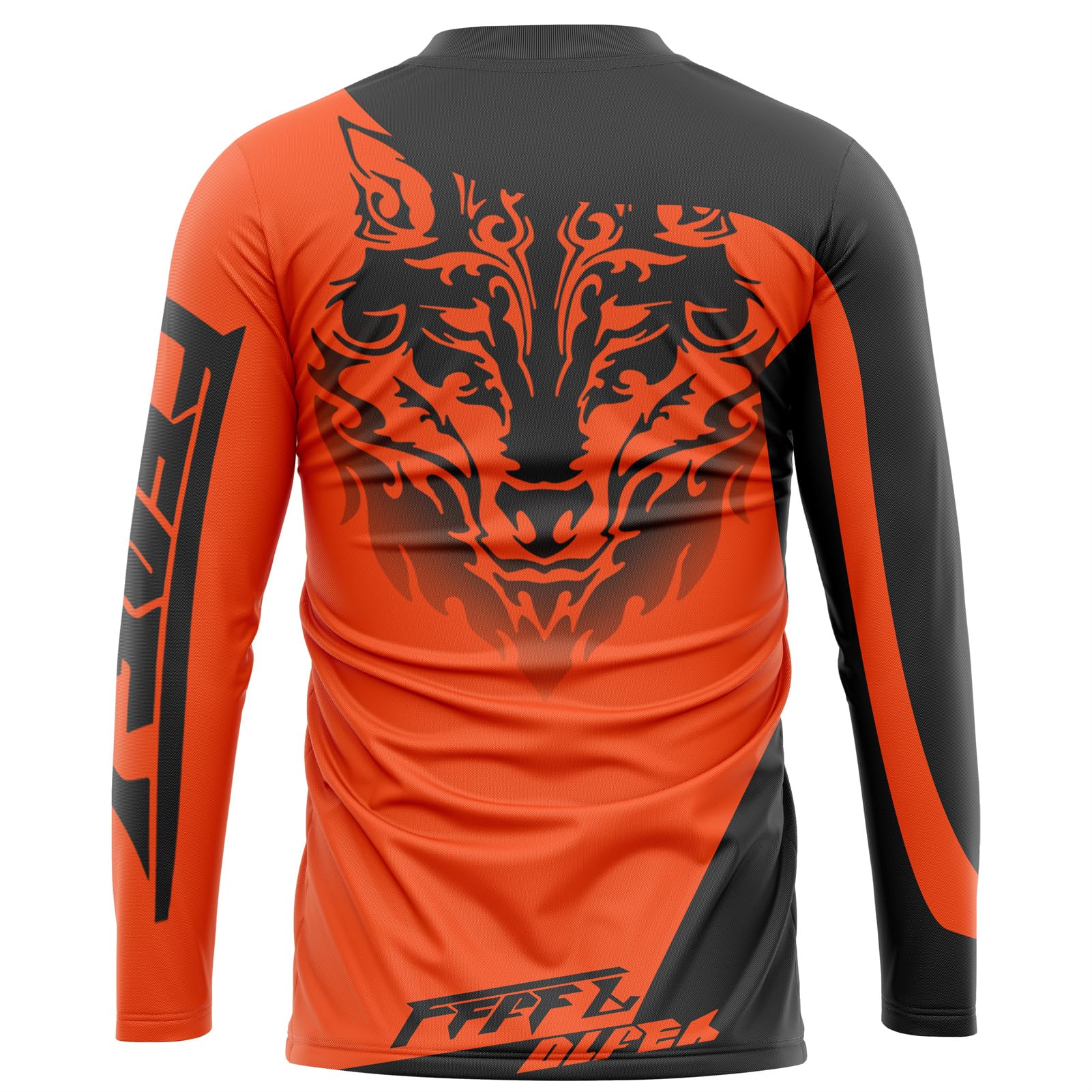 FFFF & OLFEH Maillot VTT, Maillot de Descente, Chemise à Manches Longues pour Hommes,Manche Courte Séchage Respirant Cyclisme Tee Shirt, Vêtements de Motocross d'été