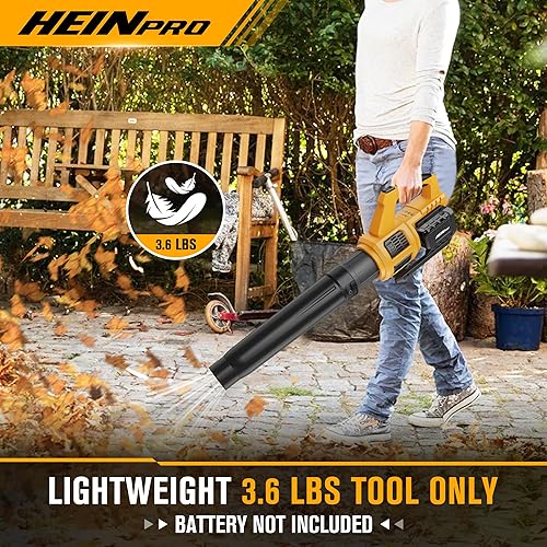 Miniatura 5 de Soplador de hojas inalámbrico compatible con Dewalt 20V Max Battery 400CFM soplador eléctrico de hojas inalámbrico, velocidad variable, modo turbo,