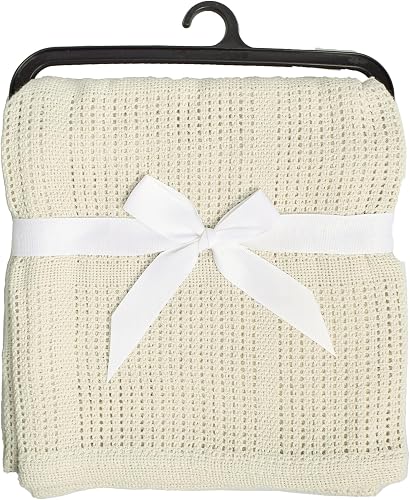 Squiggle Soft Breathable Bear Printed Cellular Baby Blanket
