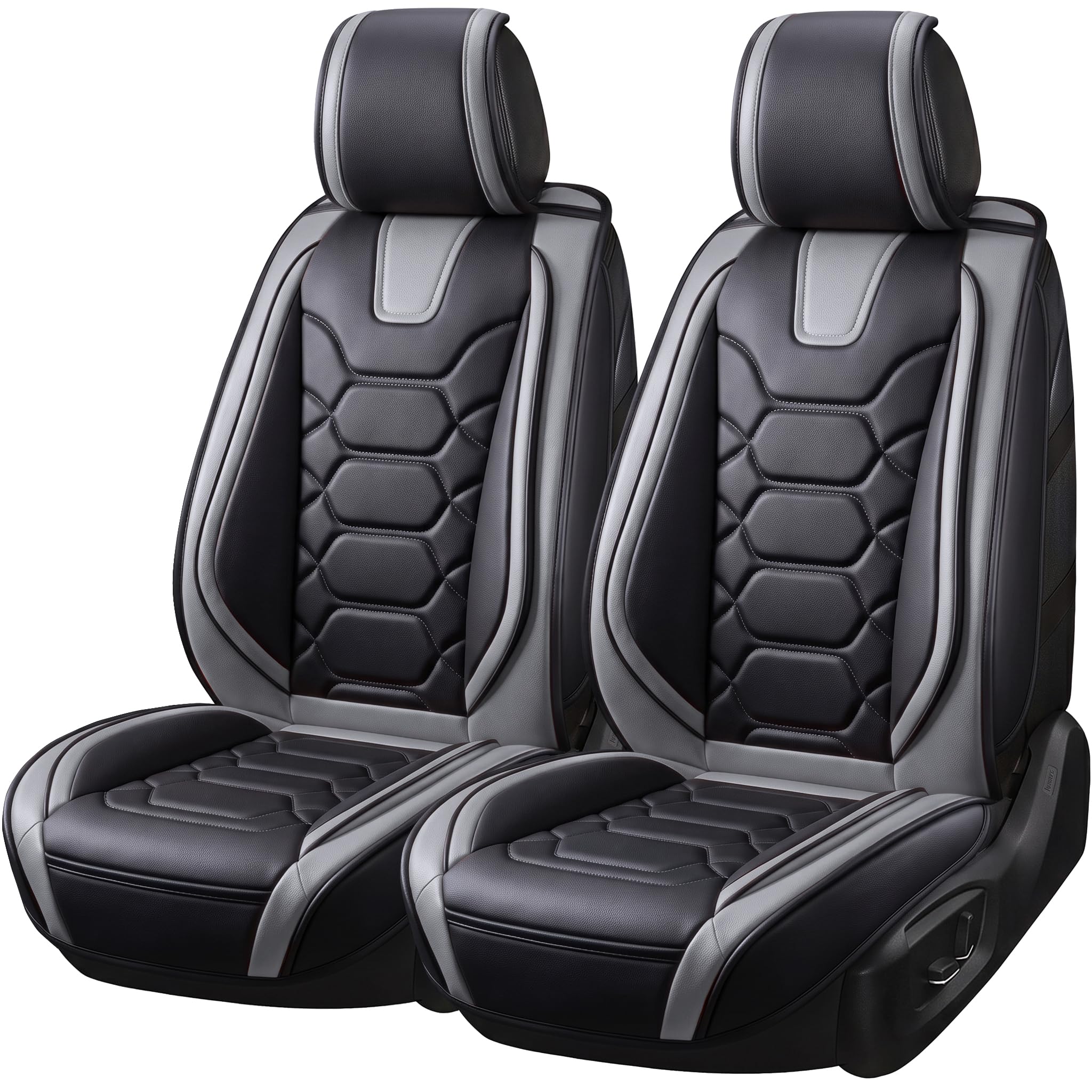 OASIS AUTO Car Seat Covers Full Set, Waterproof Faux Leather Seat Covers for Cars Universal Fit for SUV, Truck, Sedan, Black Premium Car Seat Protector with Front & Back Cushions — Amazon image 17