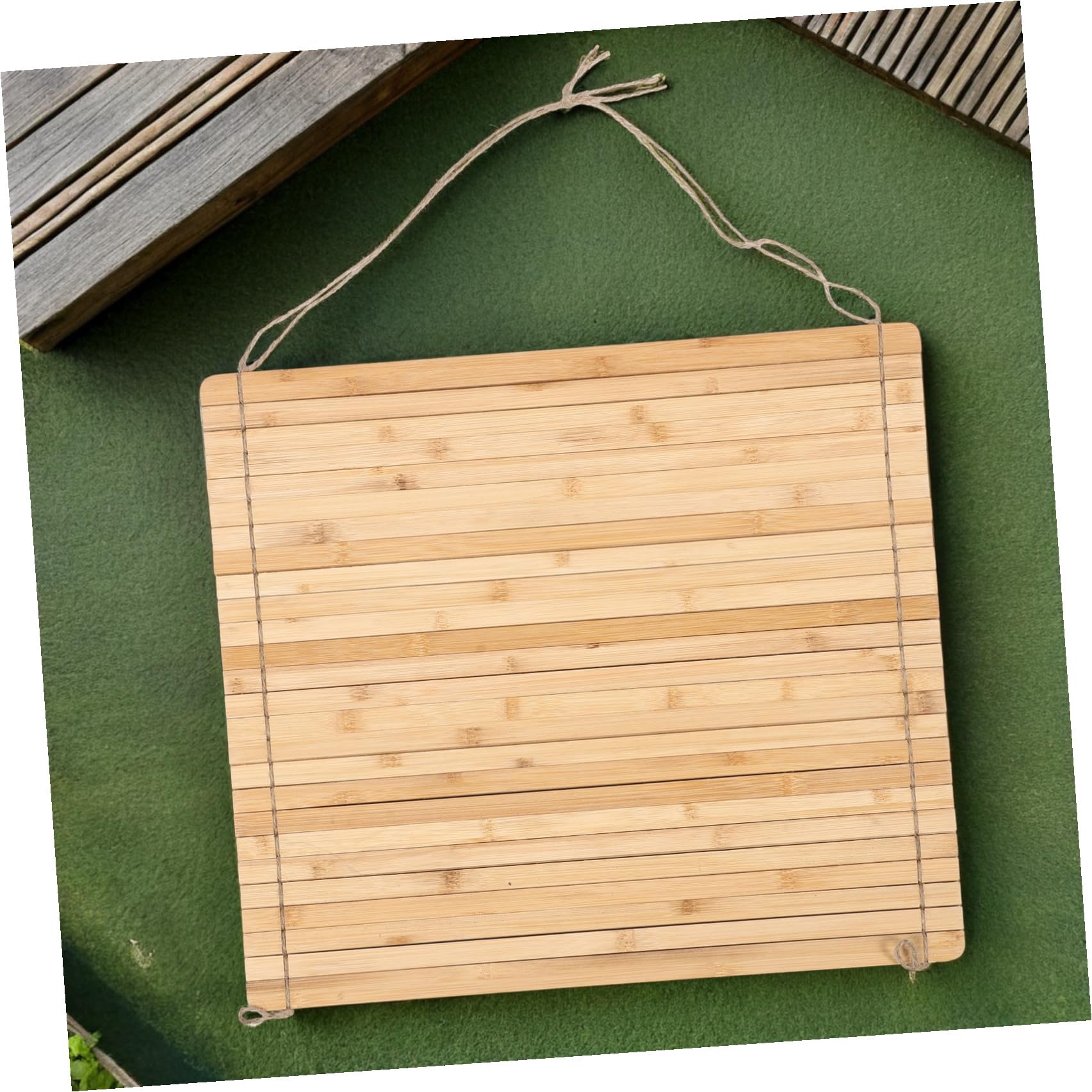 Scolapiatti da lavello in bambù, pieghevole e rimovibile, 44,9 x 43,9 cm, pieghevole, per piatti e ciotole da cucina, soluzione salvaspazio per la cucina