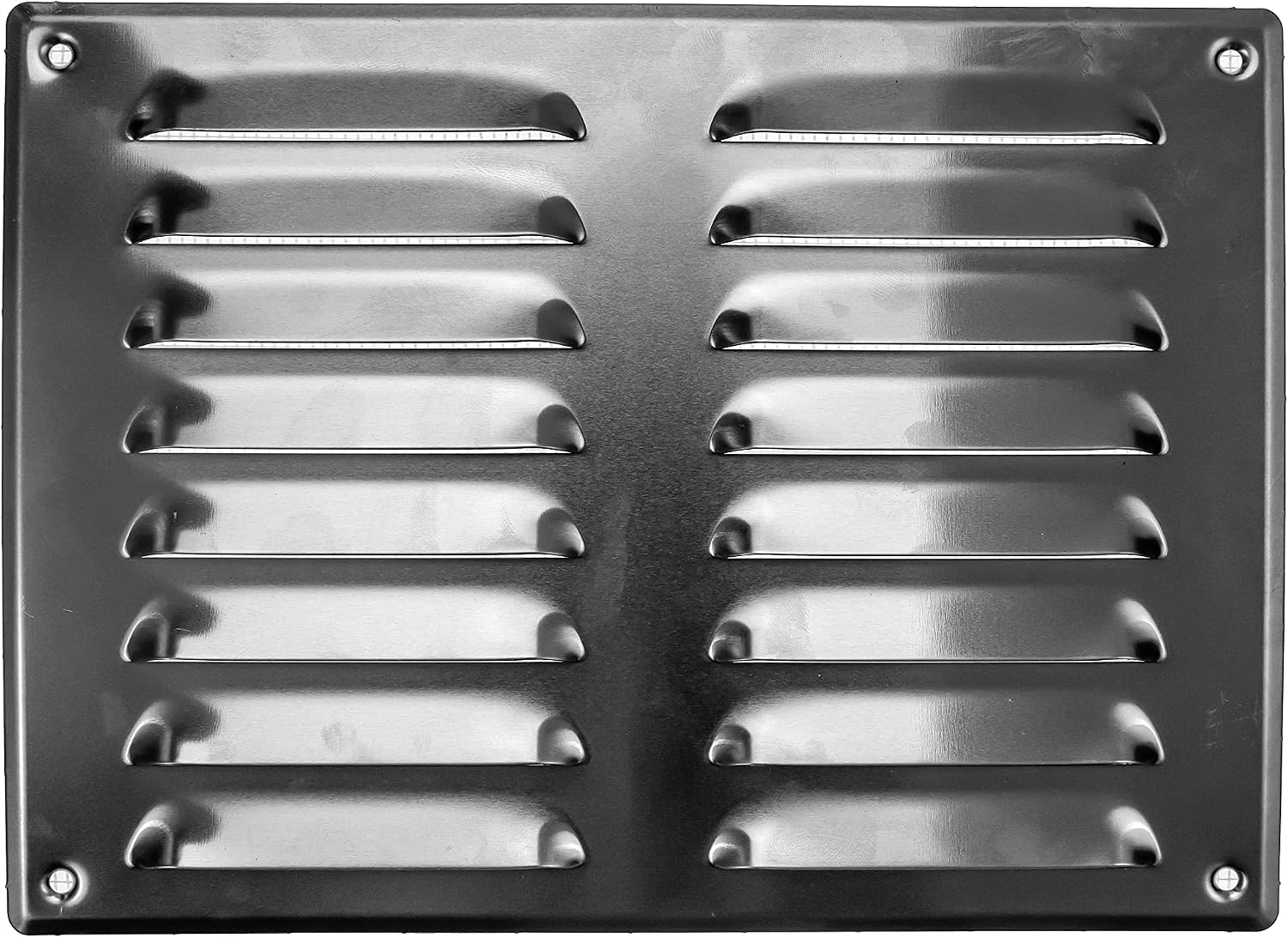 Vent Systems 260 x 190 mm / 10" x 8" Inch Aluminium Metal Vent Cover, Air Return Louvre Grill with Protective Mesh Screen