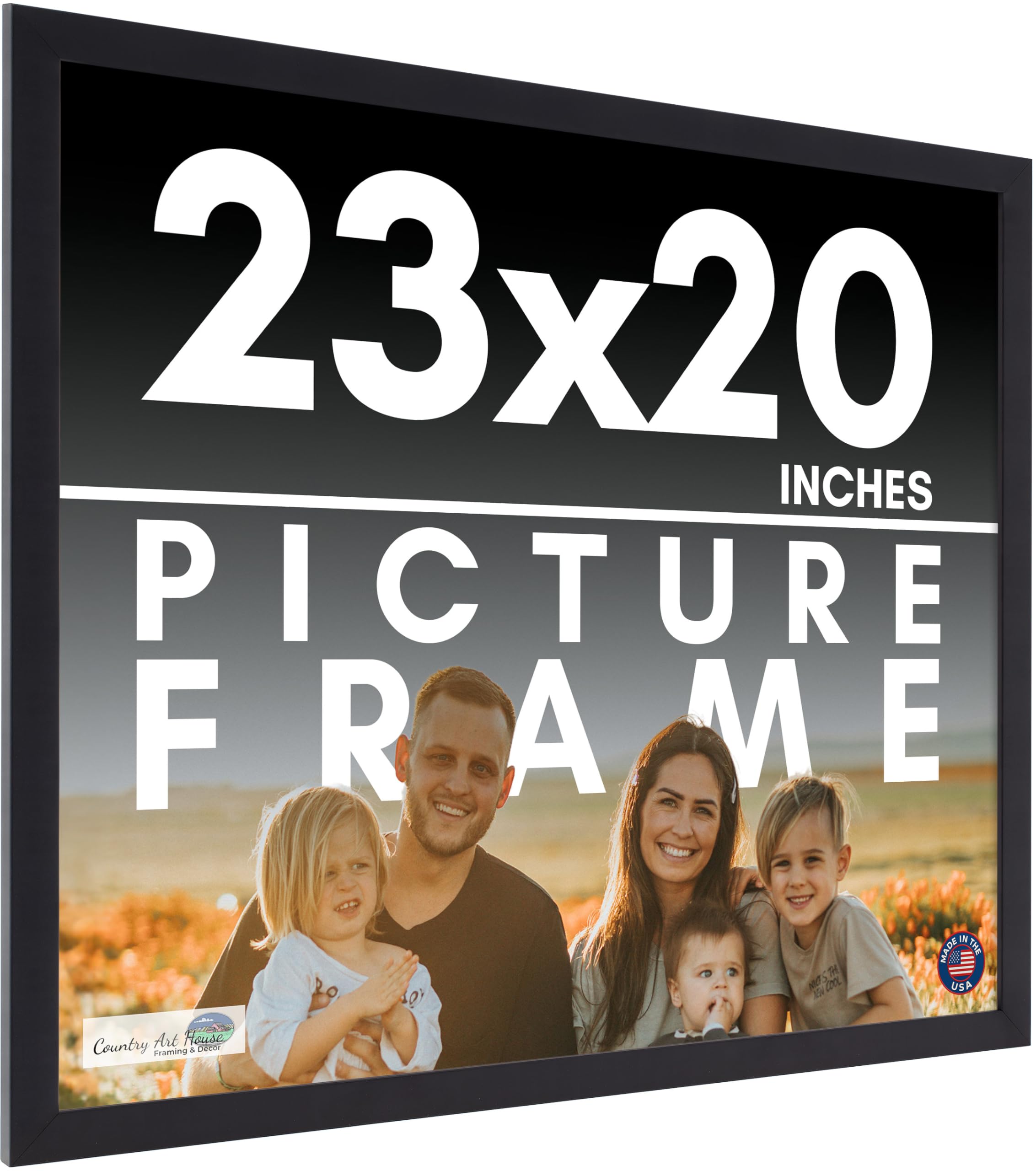 フォトフレーム   PICTURE FRAMES Amazon.com - Poster Palooza 23x29 Frame Black Solid Wood Picture