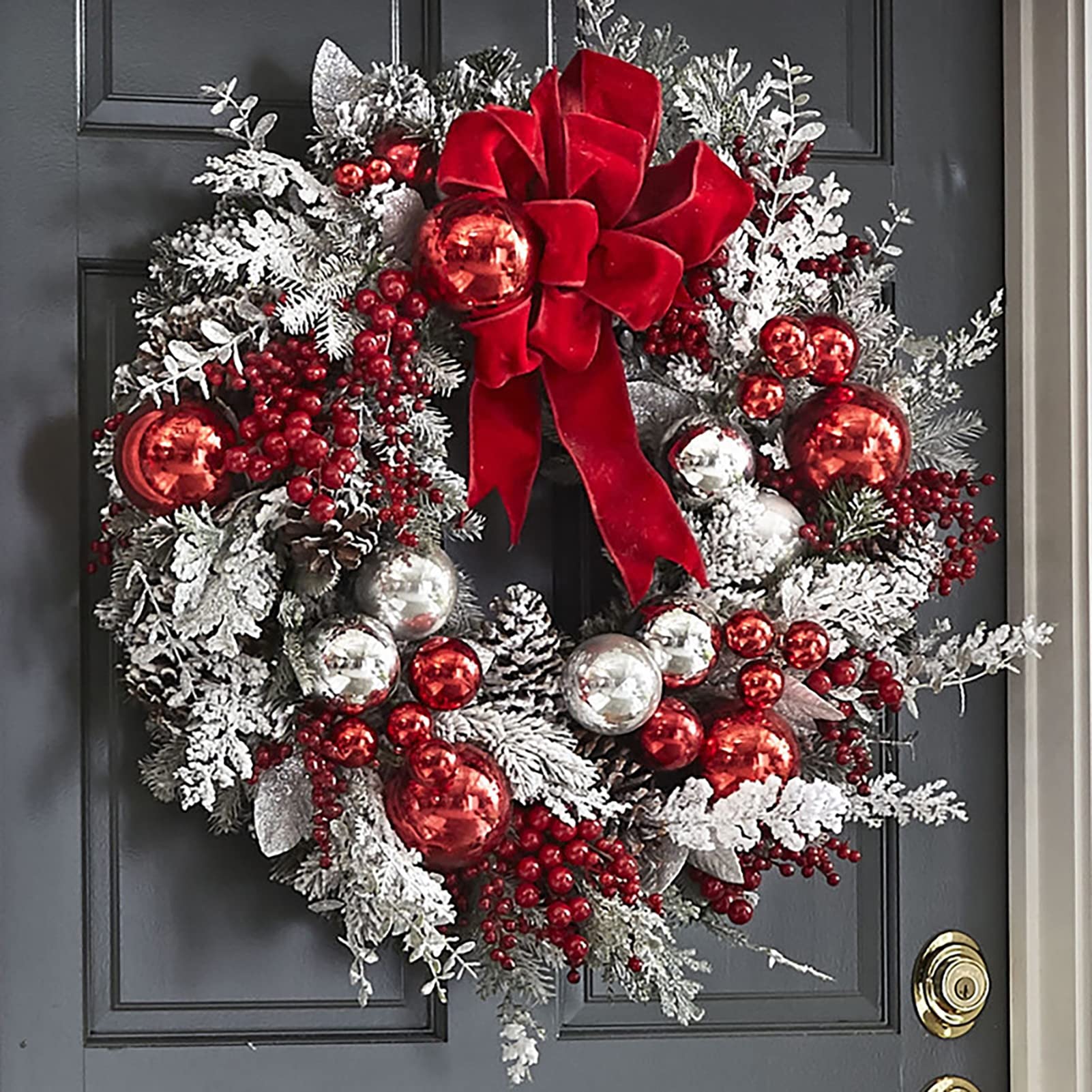 Amazon.com: Braiton Christmas Wreaths Decoration for Front Door 