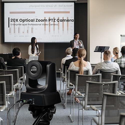 Miniatura 7 de TONGVEO Sistema de cámara PTZ para sala de conferencias con zoom óptico de 20X  Cámara web HDMI USB 1080P 60fps para transmisión de iglesia Video