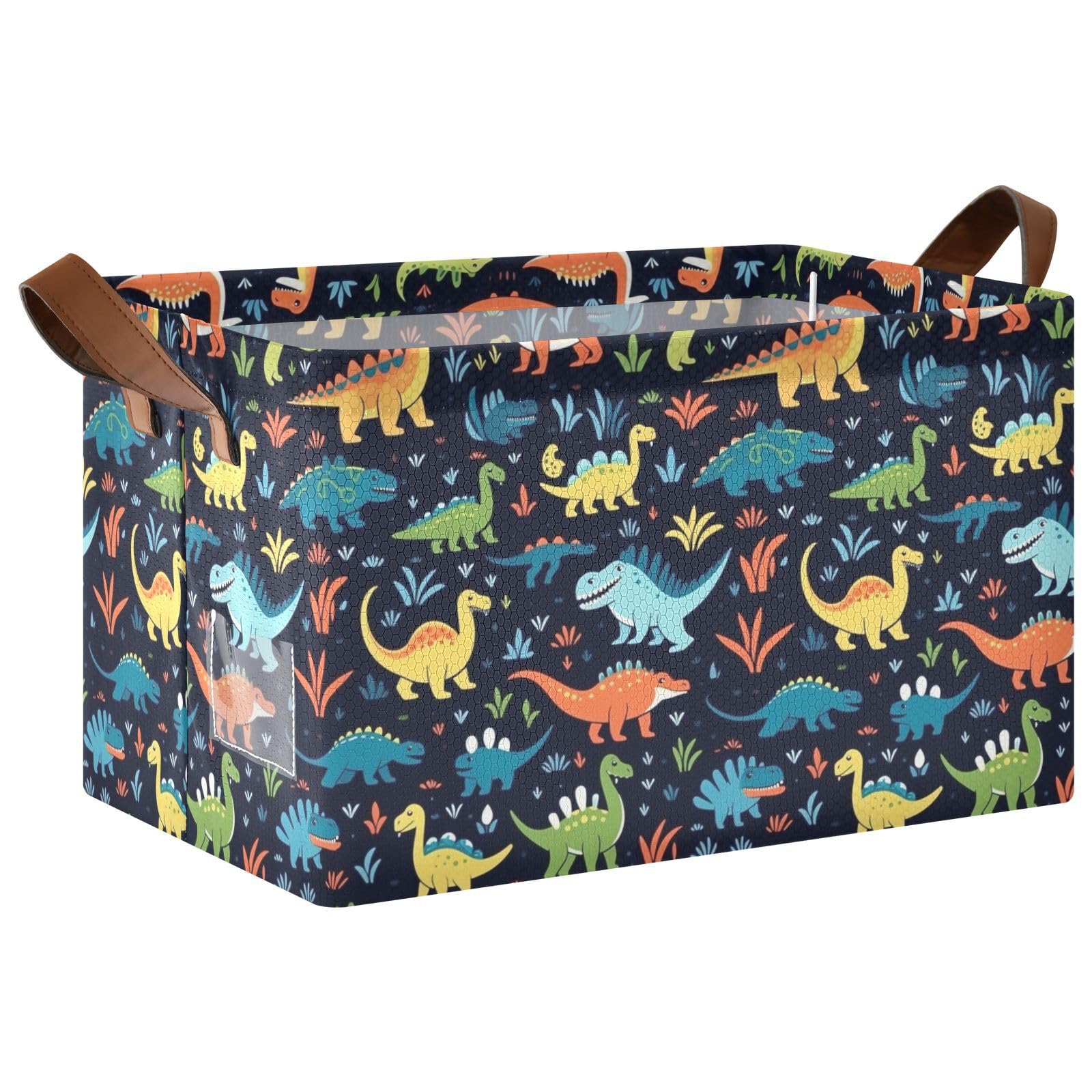 Boîte de rangement dinosaure étanche grand bac cubique coloré pour placard