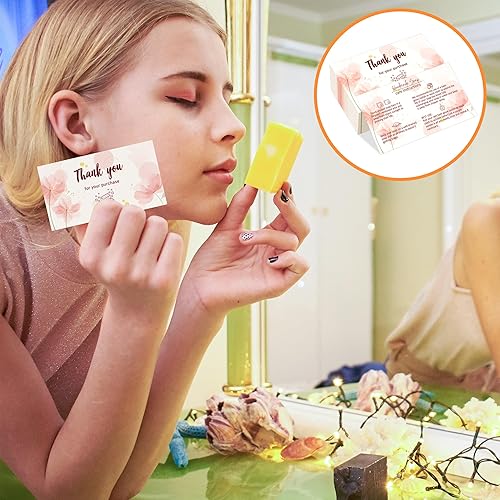 Miniatura 5 de YHNTGB 240 tarjetas de cuidado de jabón hechas a mano, guía de cuidado del jabón, tarjeta de barra e instrucciones para fabricantes de jabón,