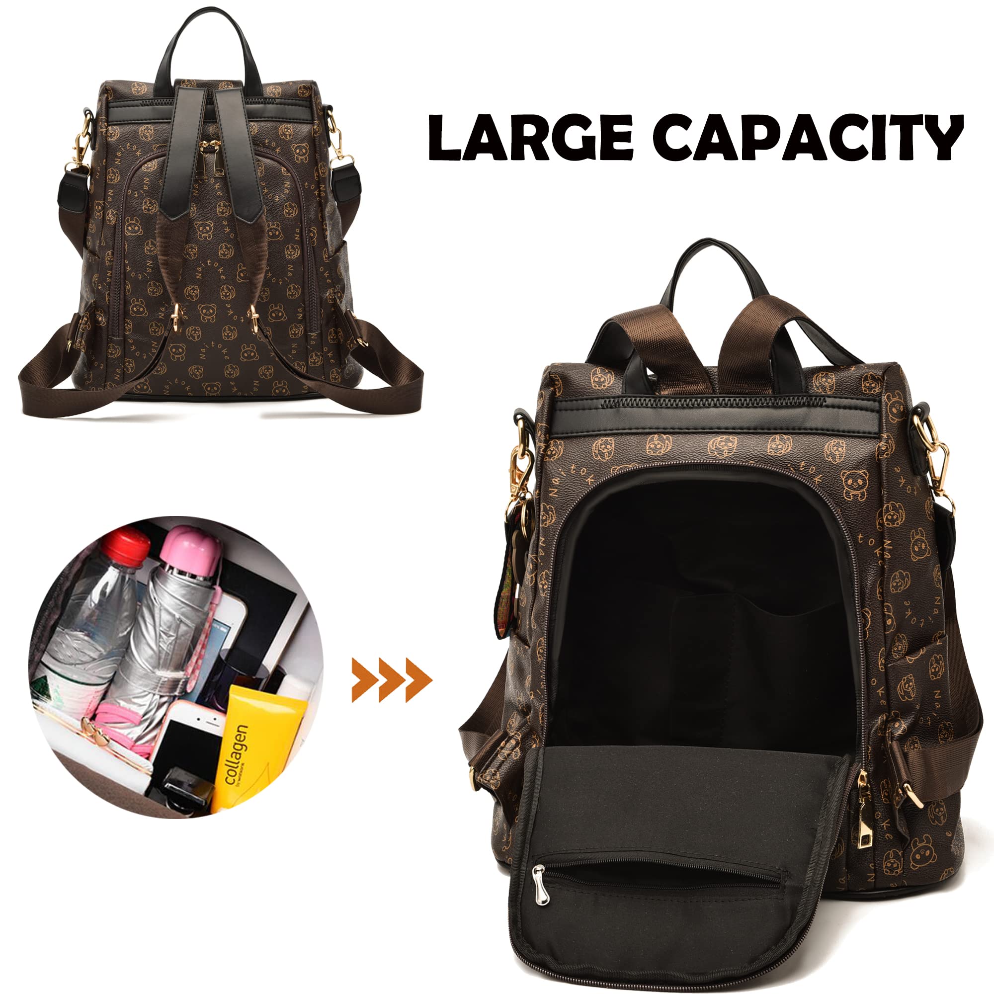 shepretty Zaino Donna Borsa Tracolla Zainetto impermeabile.