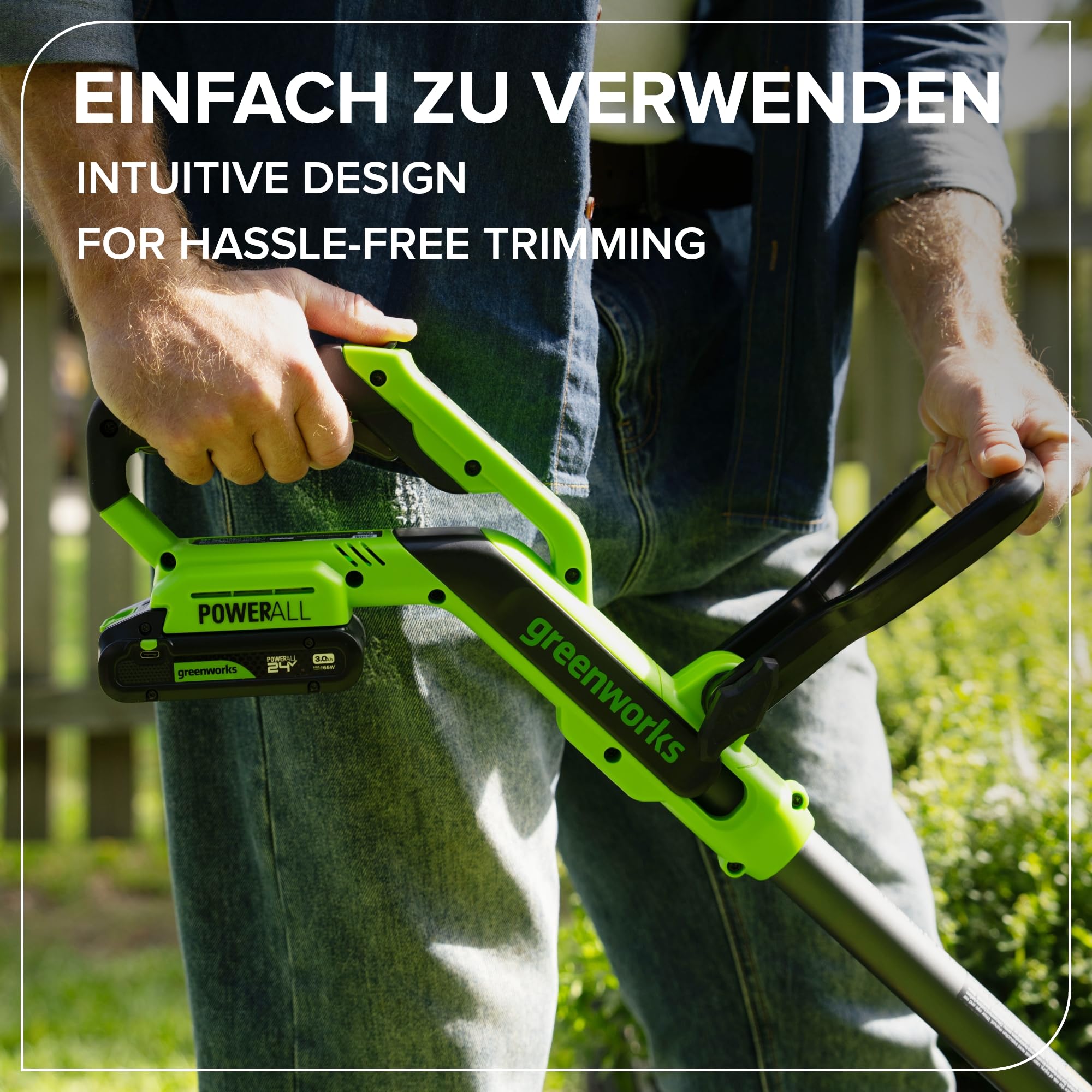 Greenworks 24V Tondeuse à Gazon sans Balai Gen2 2-en-1, Largeur de Coupe 30 cm, Batterie 2,0 Ah