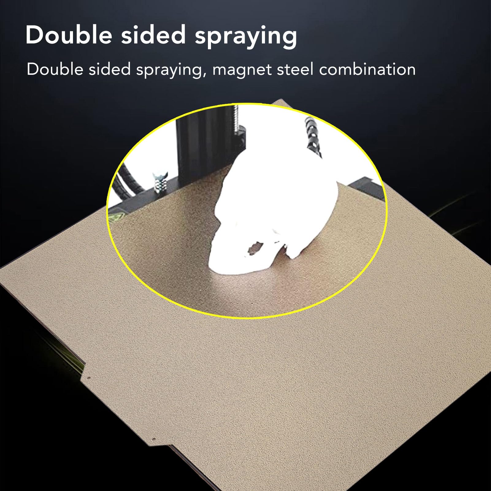 Strukturierte PEI Flexible Druckbettbettplatte 2 sieben 330 x 225 mm für Snapmaker J1S 3D -Drucker liefert doppelseitige PEI -Blatt mit magnetischer Basis einfacher