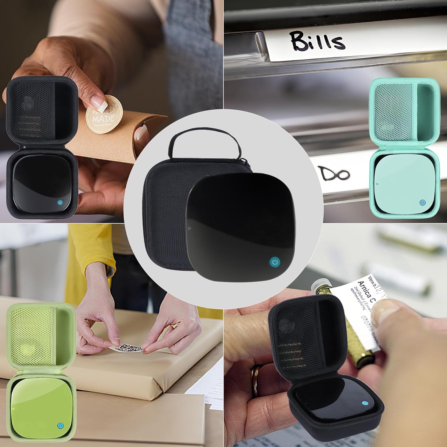 Storage Case Compatible with DYMO LetraTag 200B Label Maker (Daydream Blue Case) - Image 9