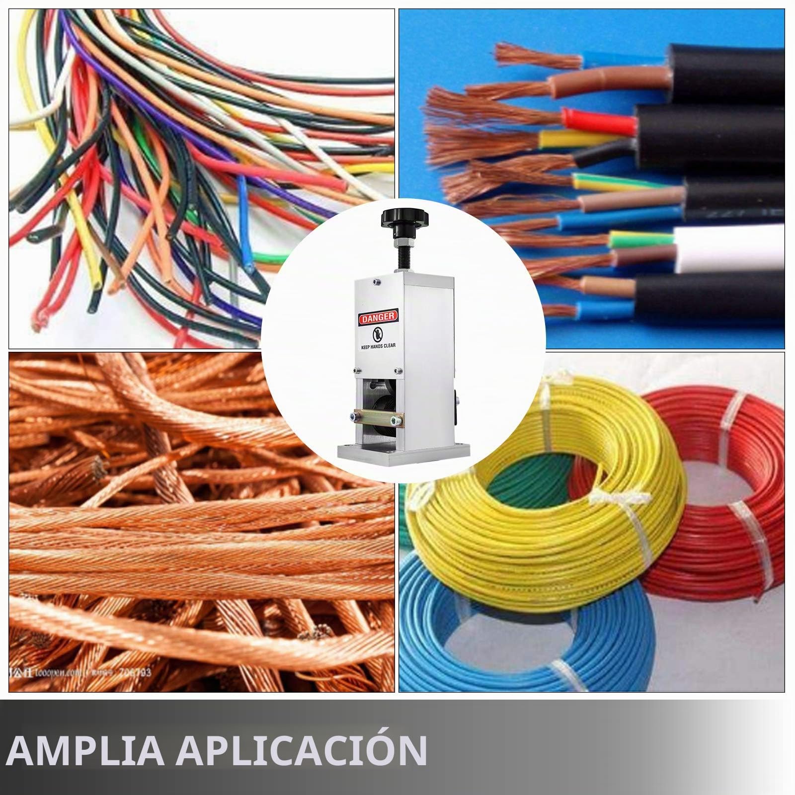 VEVOR Máquina de Pelacable, Peladora de Cables de Cobre de 1,5-25 mm, Herramienta para Pelar Chatarra de Alambre de Cobre