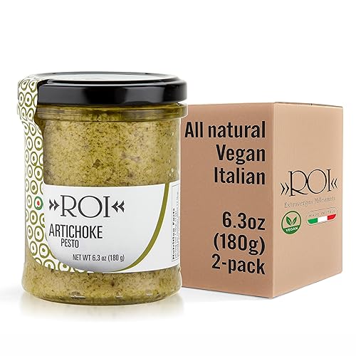 Miniatura 16 de ROI Pesto rojo - Pesto de tomate secado al sol hecho con tomates secados al sol, albahaca DOP genovesa y AOVE, sin gluten, salsa de pesto liguriano