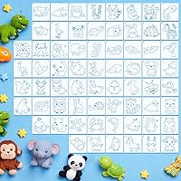 Vista 9 de Marspark 66 plantillas pequeñas de primavera y Pascua para manualidades, plantillas reutilizables de 3 pulgadas para pintar sobre madera, plantillas