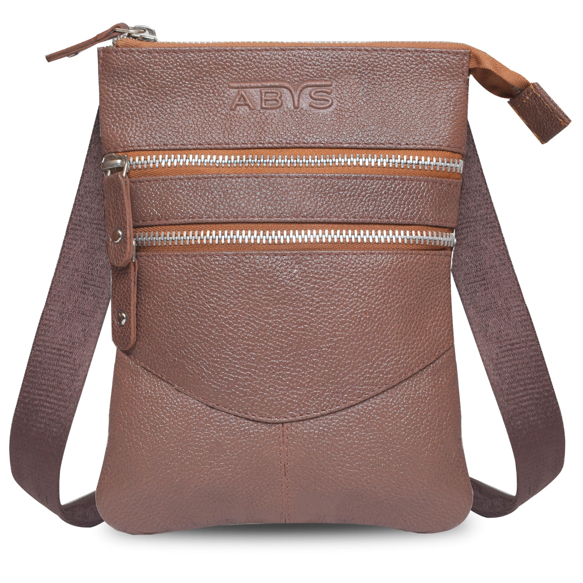 Genuine Leather Tan Sling Bag for Men & Women-image-34