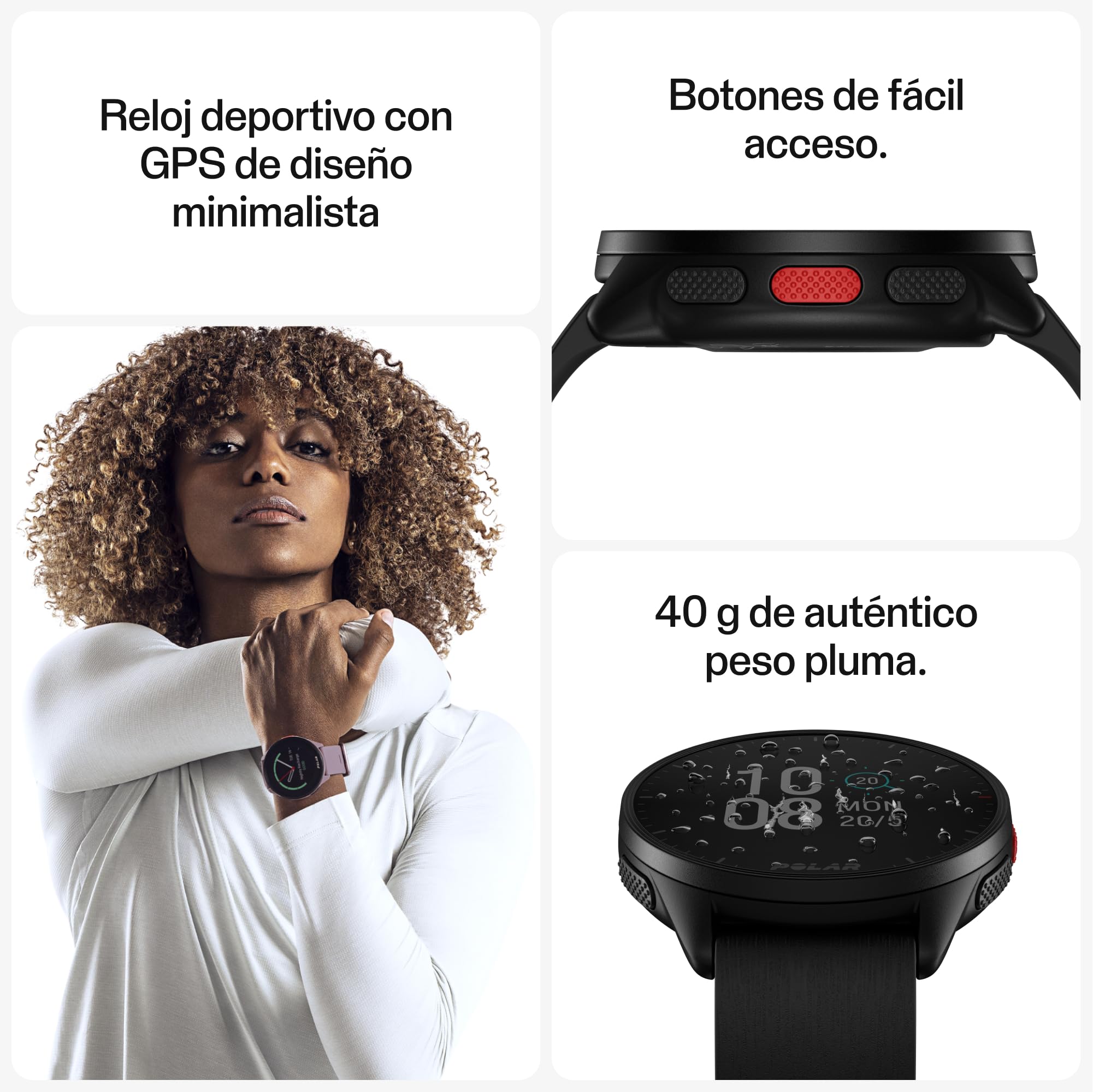 Polar Pacer Reloj de Running con GPS Pulsómetro Ligero