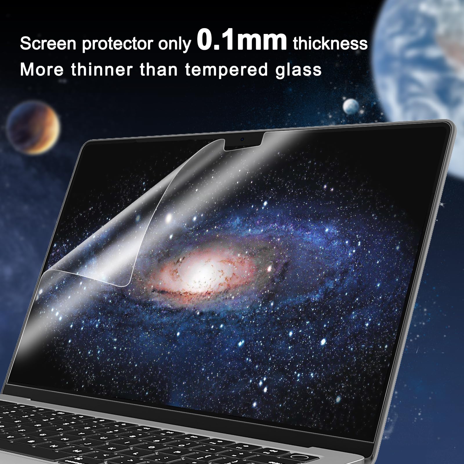 Pellicola proteggi schermo per Apple MacBook Air 13,6" (2024/2022, M3/M2) ad alta definizione filtro antigraffio accessorio per laptop