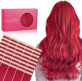 WENNALIFE Tape in Hair Extensions Human Hair, 40pcs 100g 18 Inch Light Blonde Highlighted Golden Blonde Remy Hair Straight Tape in Extensions Invisible Reusable Real Hair Extensiones De Cabello Humano