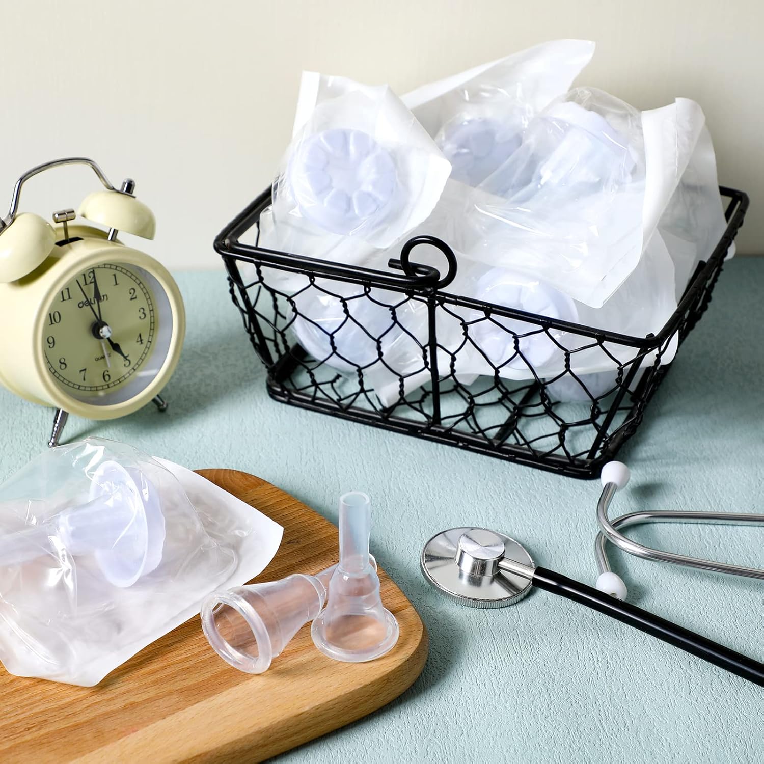 Geiserailie 30 Pieces Condom External Catheters Disposable Male External Catheter for Men Medium, Self Adhering Style(29 mm)