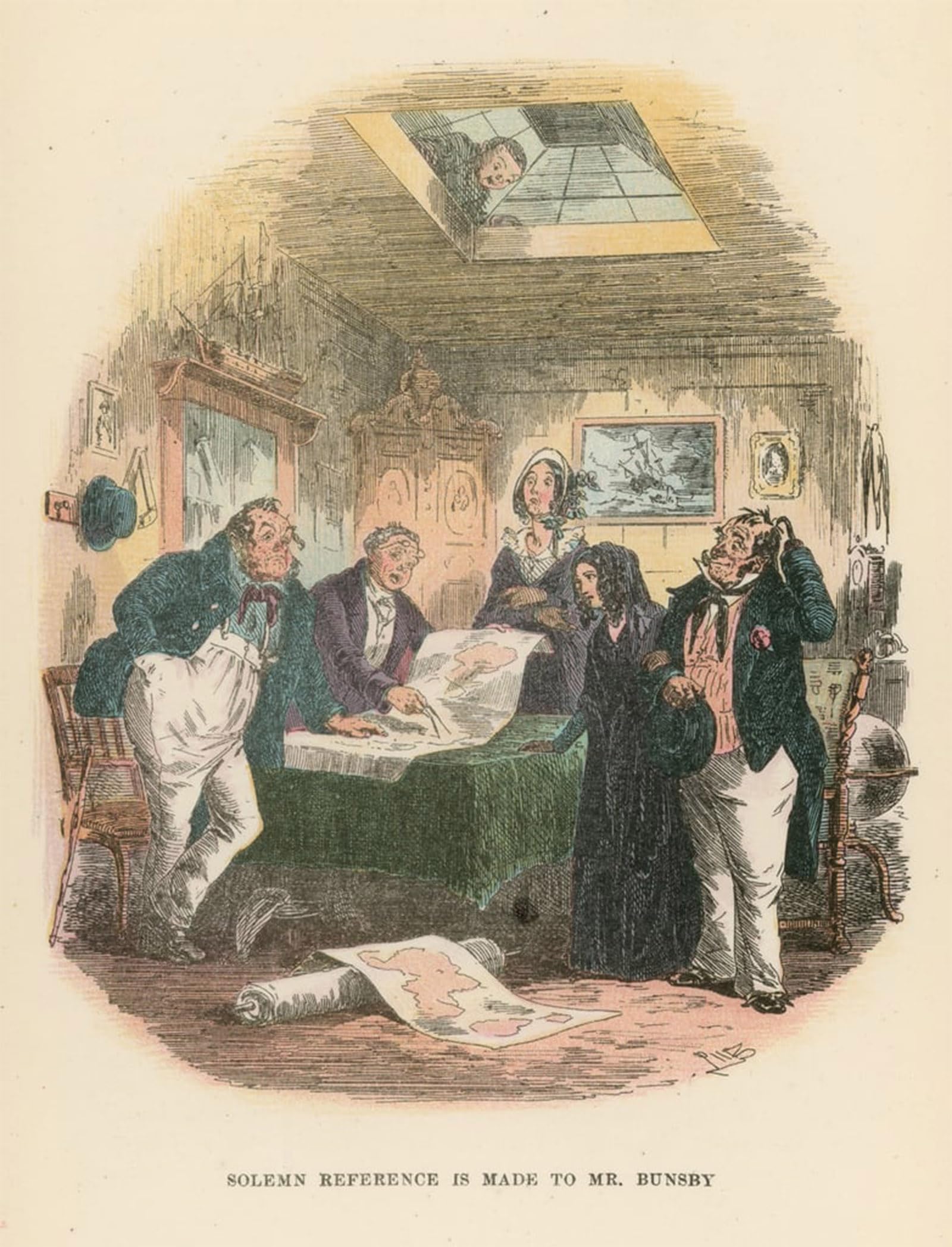 ARTXLXXBN Famous Print Painting Colorful Art Print Illustration for Dombey and Son by Hablot Knight Browne Canvas Art Decorations for Home Decor 60x90cm