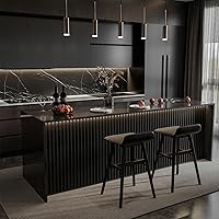 Vista 2 de Yutianli Paquete de 6 paneles de pared de listones 3D WPC parrilla para paredes, panel compuesto de plástico de madera texturizada negra, tira