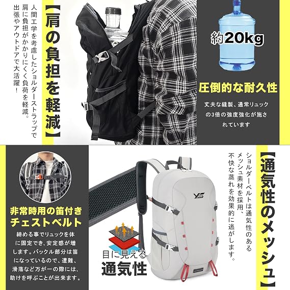 Foldable Backpack, Lightweight Packable Hiking Daypack, 35L, Ultra-Lightweight 360g, Small Travel, Outdoor, Foldable, Disaster Prevention Backpack, Backpack, Large Capacity, Lightweight