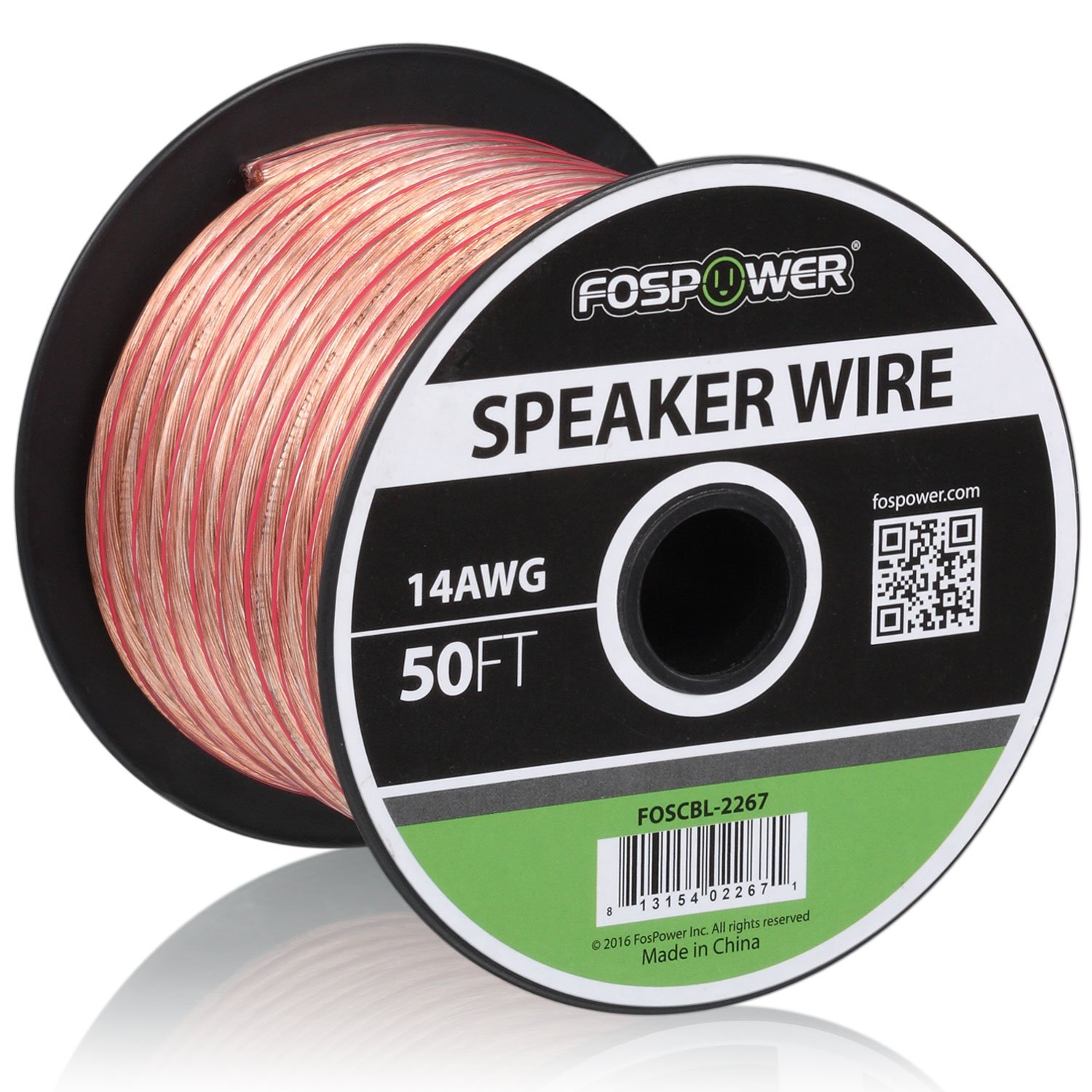 Amazon | FosPower 14AWG 純銅 高純度OFC スピーカーケーブル