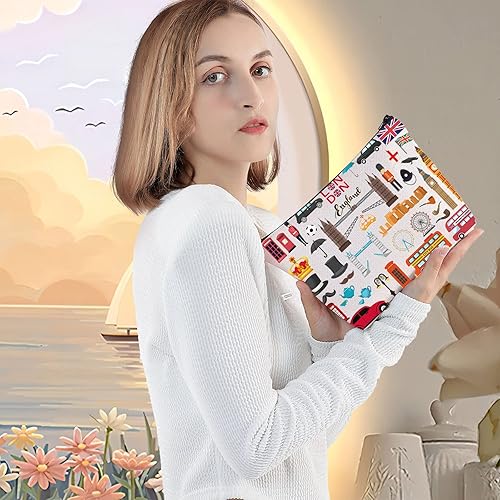 Miniatura 5 de LEVLO Londres Regalo de viaje British Theme Cosmetic Bag Inglaterra Souvenir Gift Reino Unido Maquillaje Cremallera Bolsa Bolsa (Londres), Londres,