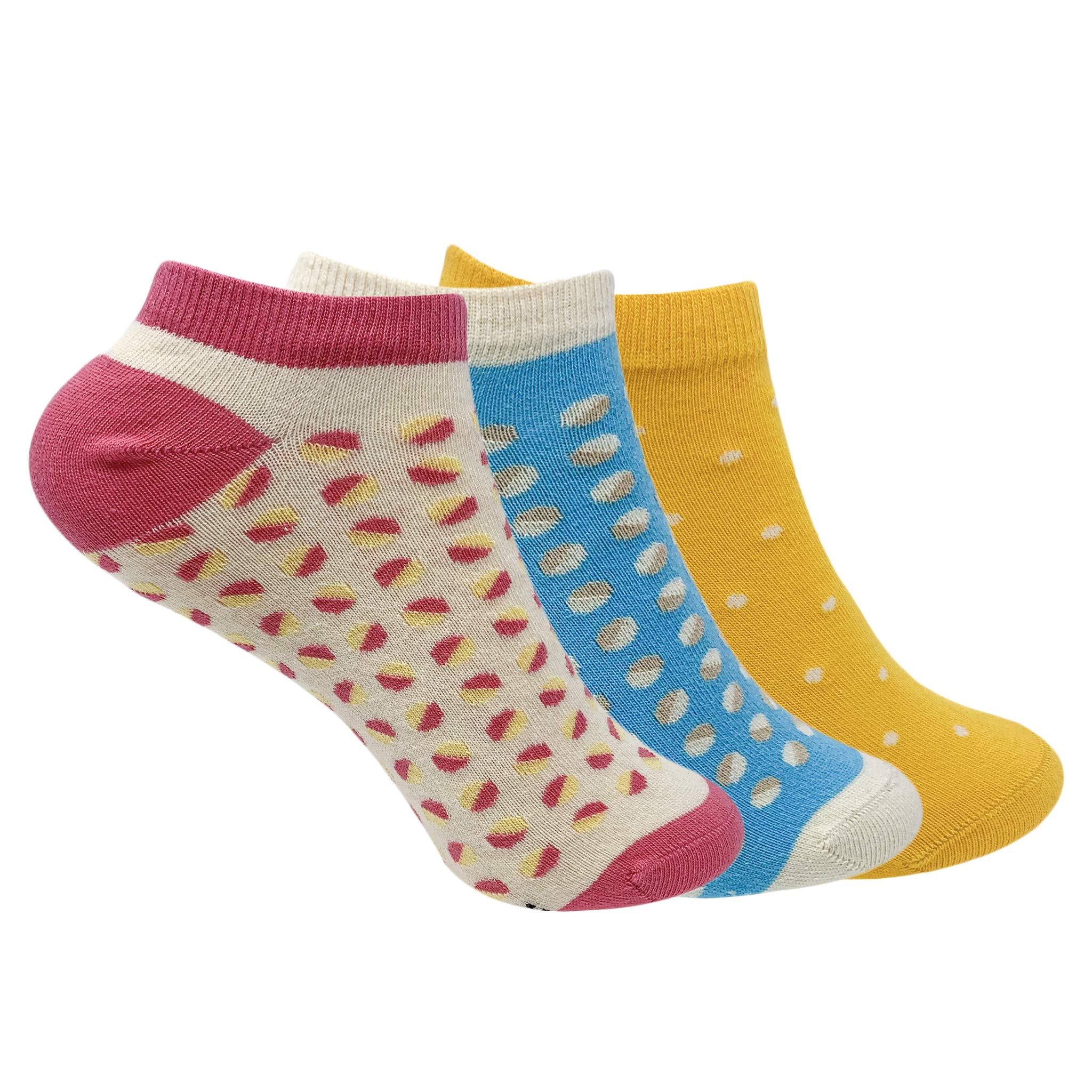 Women Cotton Socks / Ankle Length / Sneaker Length Printed Cotton & Colourful Odour Free Socks For girls (Spot The Feet)
