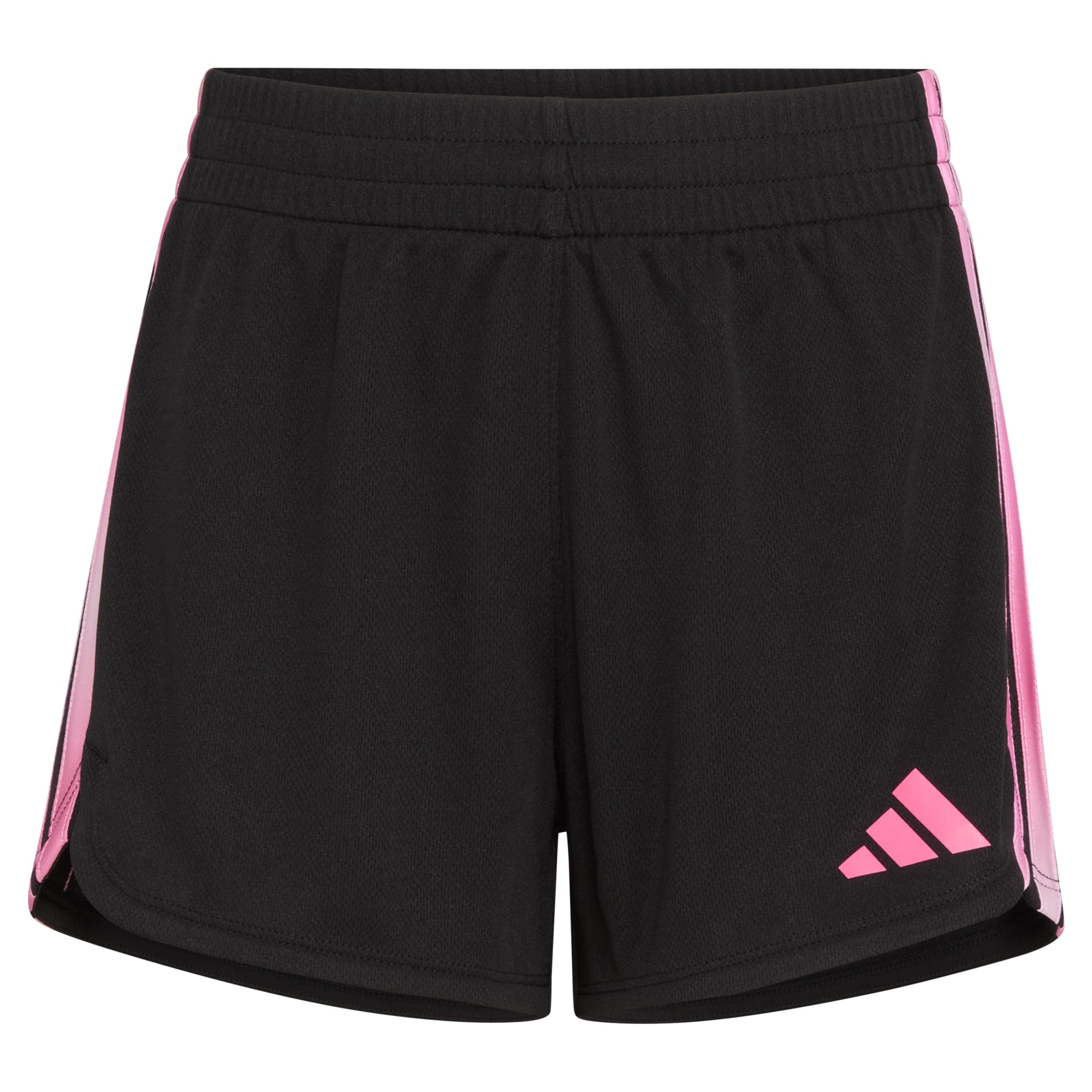 adidas Pantalones cortos deportivos para niña, Gradiente negro/rosa, X-Large