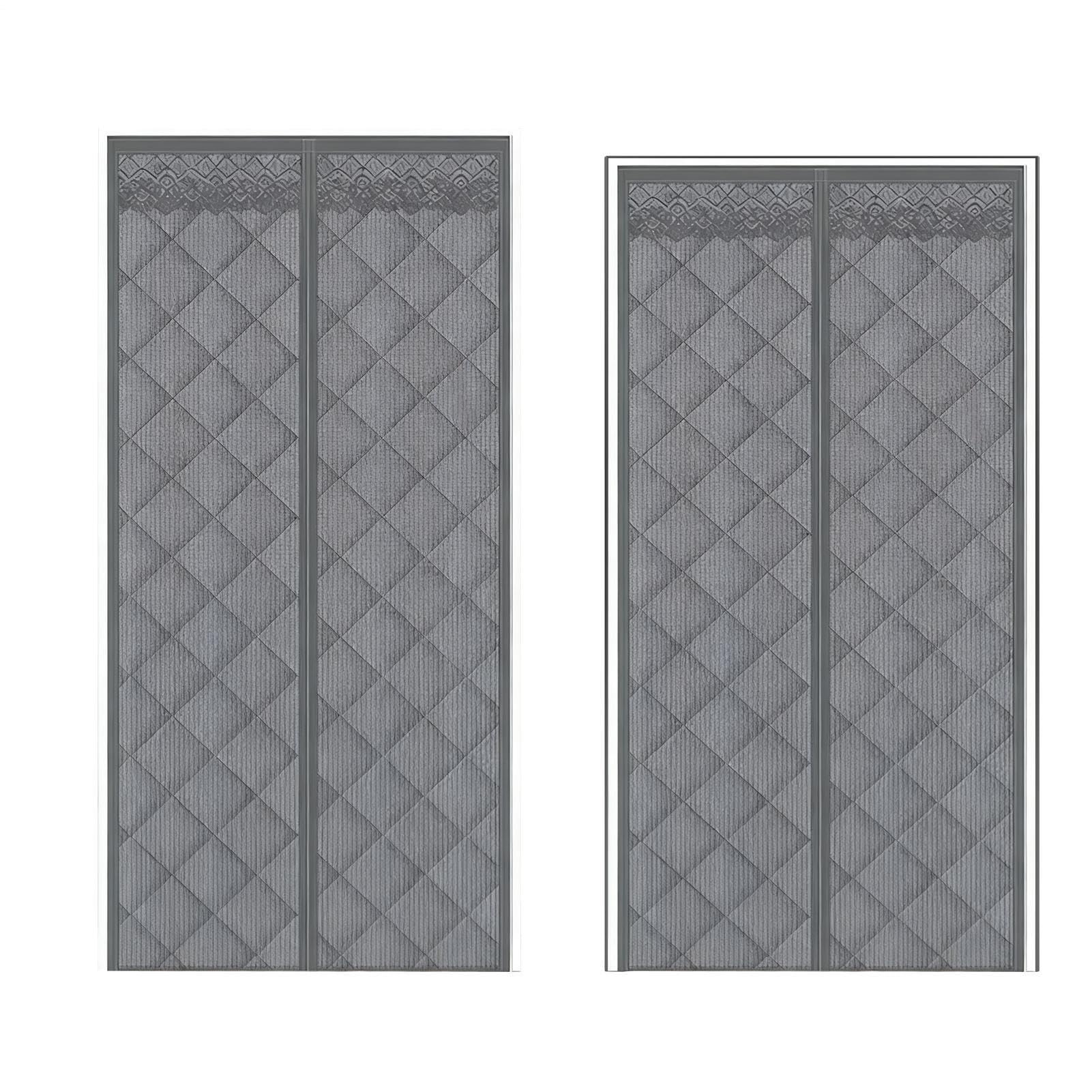 Wärmedämmende Türabdeckung Magnetische Barriere für Eingangsbereiche | Mit Transparentem Sichtfenster Und Wetterfester Türabdeckung Für Den Hauseingangsbereich Im Winter