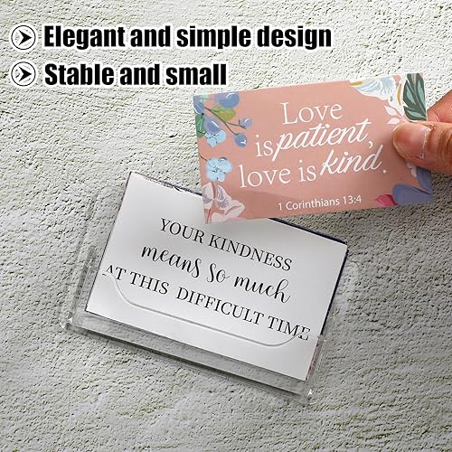 Miniatura 5 de Wesiti 12 soportes para tarjetas de visita de montaje en pared, acrílico transparente, soporte para tarjetas de visita, soporte de plástico para