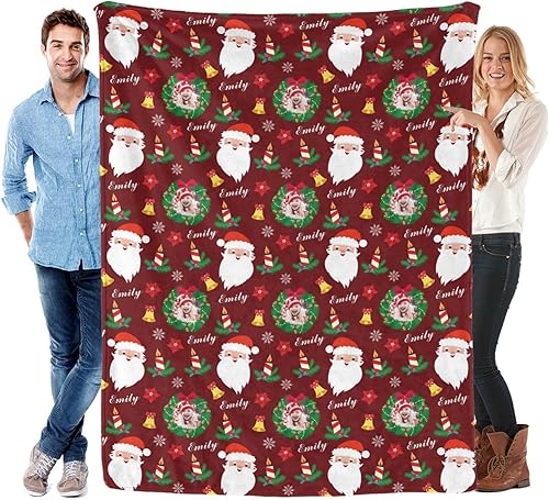 Manta personalizada con fotos, nombre, fotos personalizadas, regalos personalizados para adultos, mamá, papá, hija, bebé, mejor amigo, tamaño Queen,