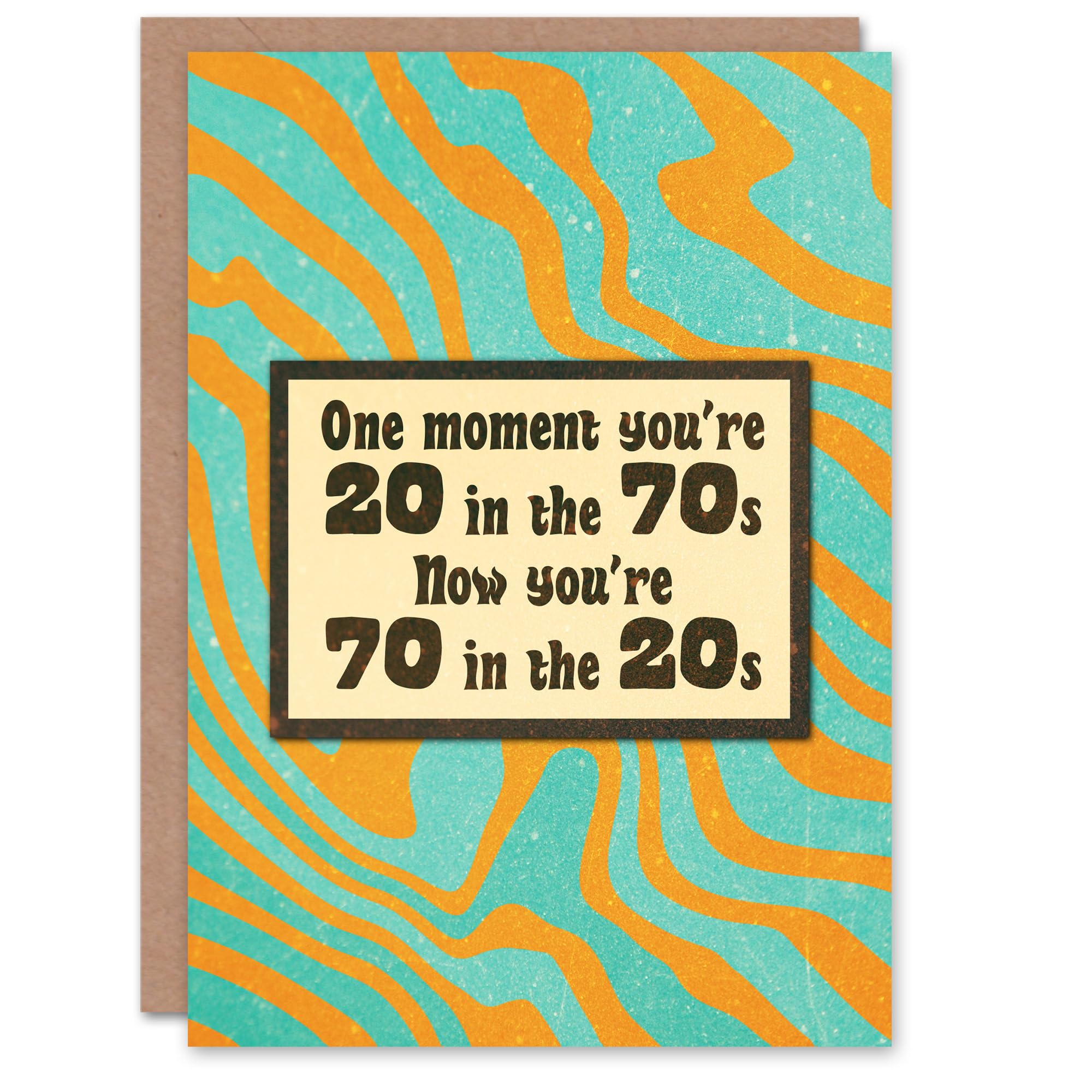 Artery8 One Moment You Are 20 in the 70s Humour Funny Birthday Card
